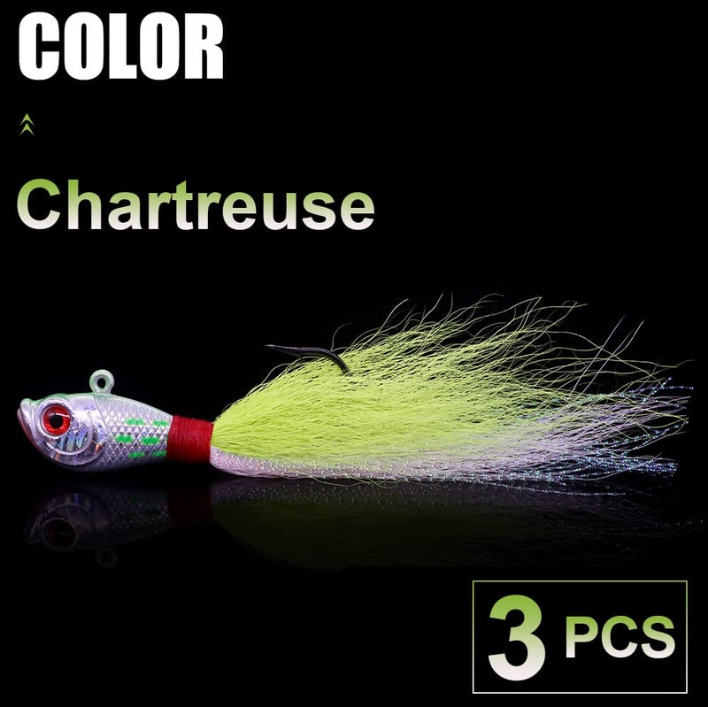 XFISHMAN Bucktail-Jigs-Saltwater-Hair-Jigs-Head -Fishing-Lures-Assorted Kit - Image 5